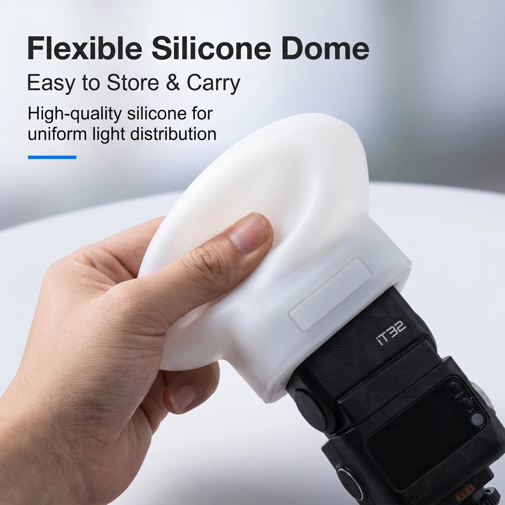 Pop Up Flash Diffuser - Silicone Flash Diffuser Cover Compatible For