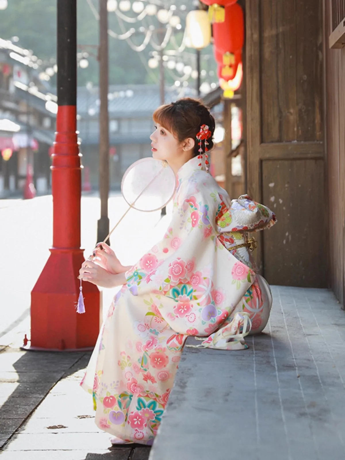 Women Modified Kimono with Han - Photography Yellow Light ulasan dan harga