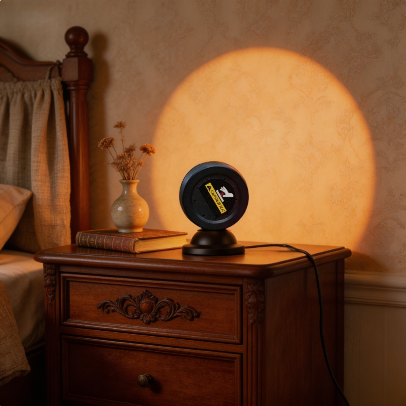 Mini Sunset Lamp Amber LED Pro - Photography Yellow Light ulasan dan harga