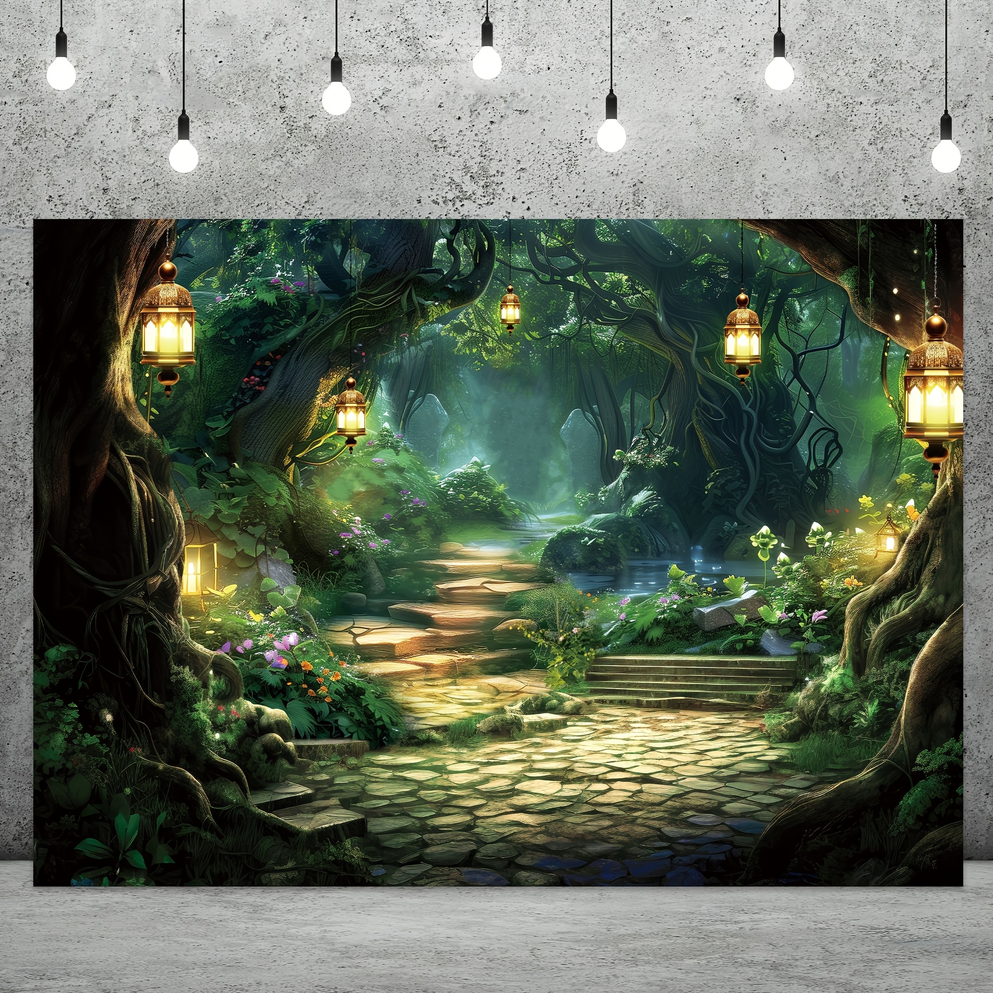 Fairy Tale Background Green Ma - Photography Yellow Light ulasan dan harga