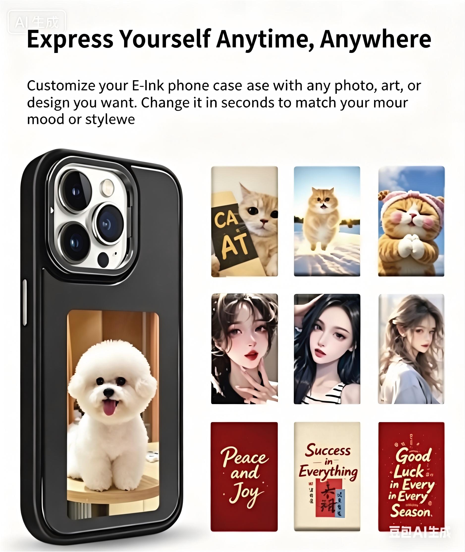NFC Smart E-ink Phone Case DIY - Photography Grid ulasan dan harga