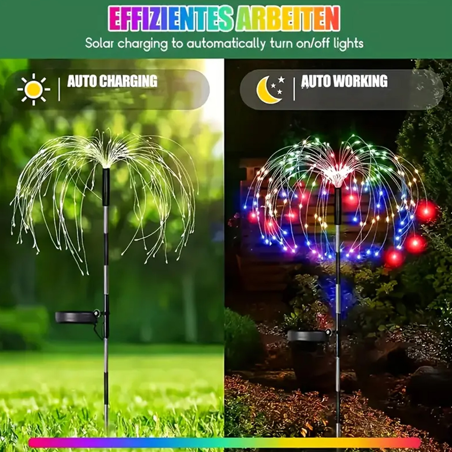8-Mode Solar Firework Lights w - Photography Yellow Light ulasan dan harga