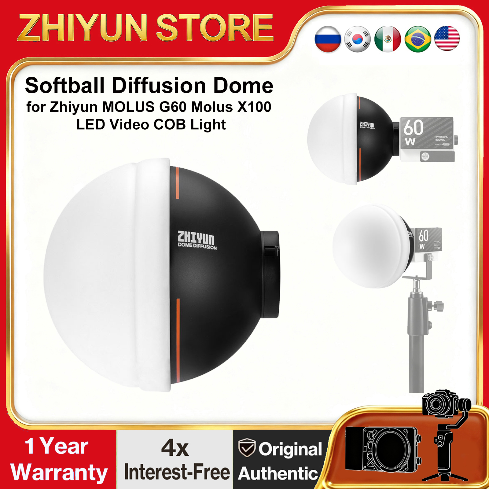 ZHIYUN Softball Diffusion Dome - Pop Up Flash Diffuser ulasan dan harga