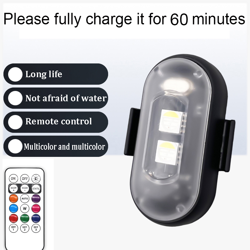 Motorcycle LED RGB Warning Lig - Photography Yellow Light ulasan dan harga
