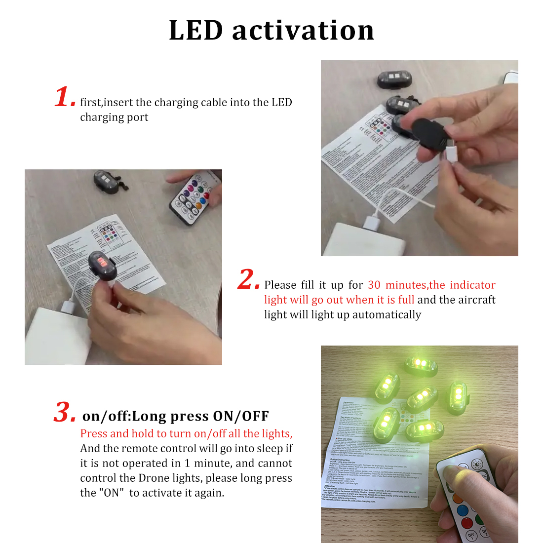 Motorcycle LED RGB Warning Lig - Photography Yellow Light ulasan dan harga