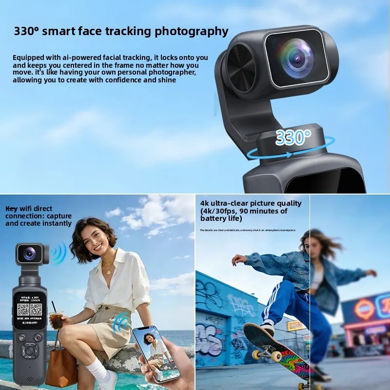 4K HJD05 Pocket 3 Camera with  - Photography Grid ulasan dan harga